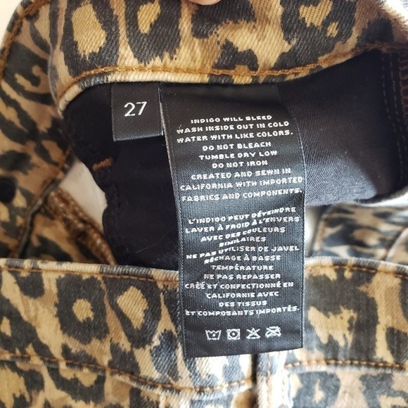 J Brand Alana High Rise Crop Skinny Jean Pants Golden Leopard Size 27 - Picture 7 of 9